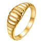 Ring, 18K Gold Plated Steel
