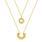 Necklace, 18K Gold Plated Steel