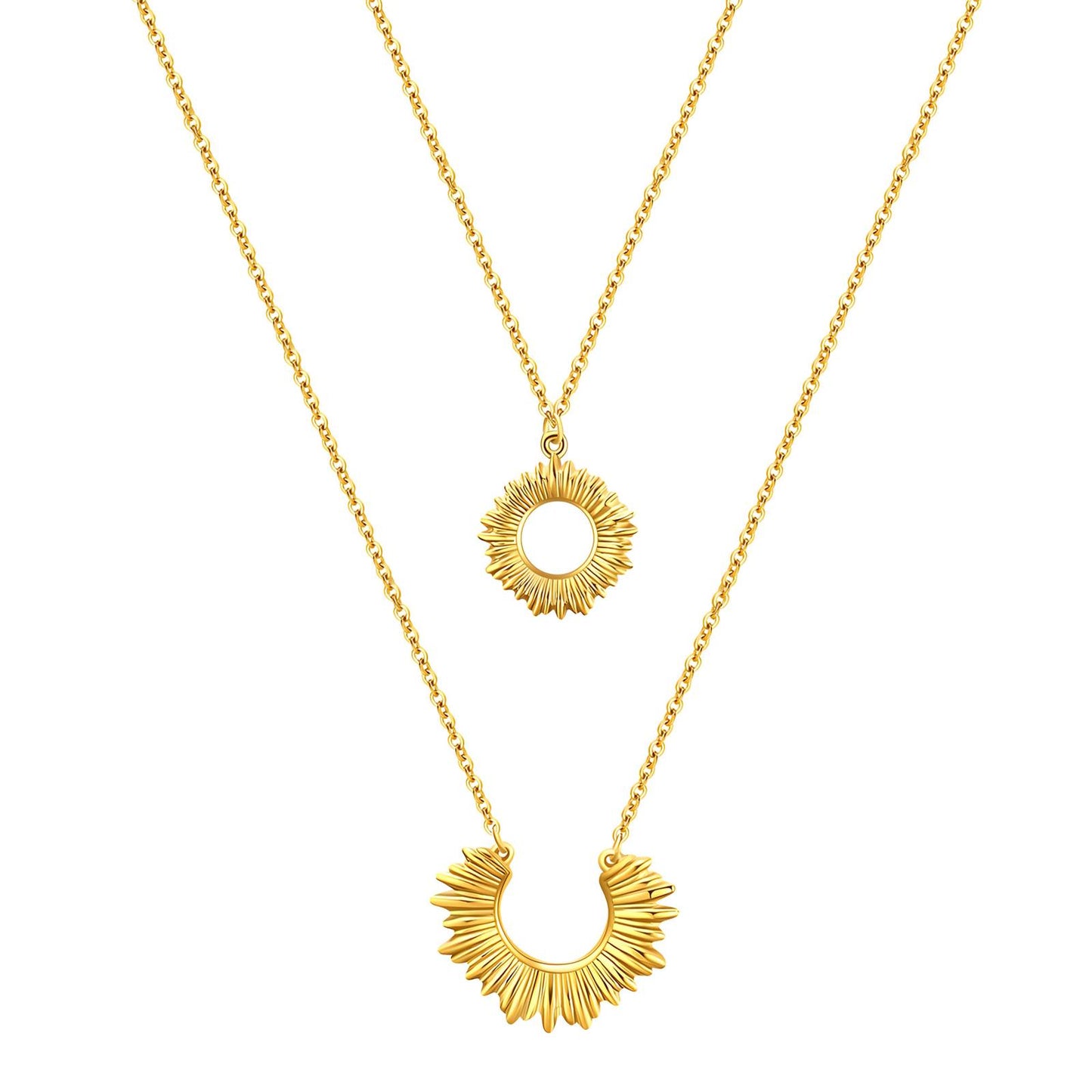 Necklace, 18K Gold Plated Steel