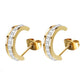 Earrings, 18K Gold Plated Steel