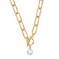 Necklace, 18K Gold Plated Steel