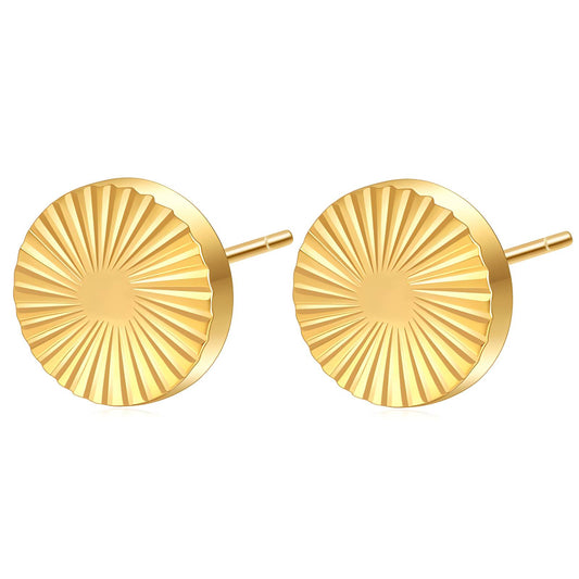 Earrings, 18K Gold Plated Steel
