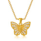 Butterfly Necklace, 18K Gold Plated Steel