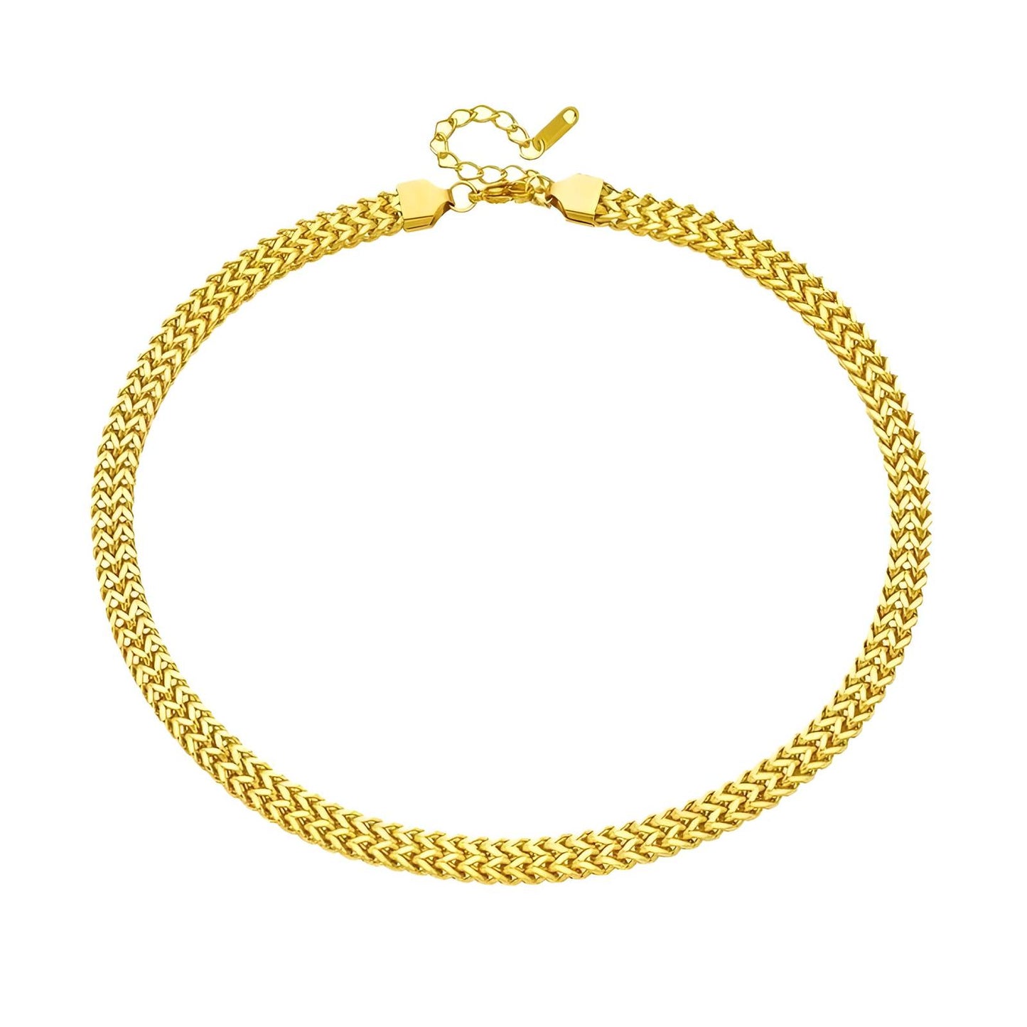 Necklace, 18K Gold Plated Steel