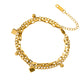 Bracelet, 18K Gold Plated Steel