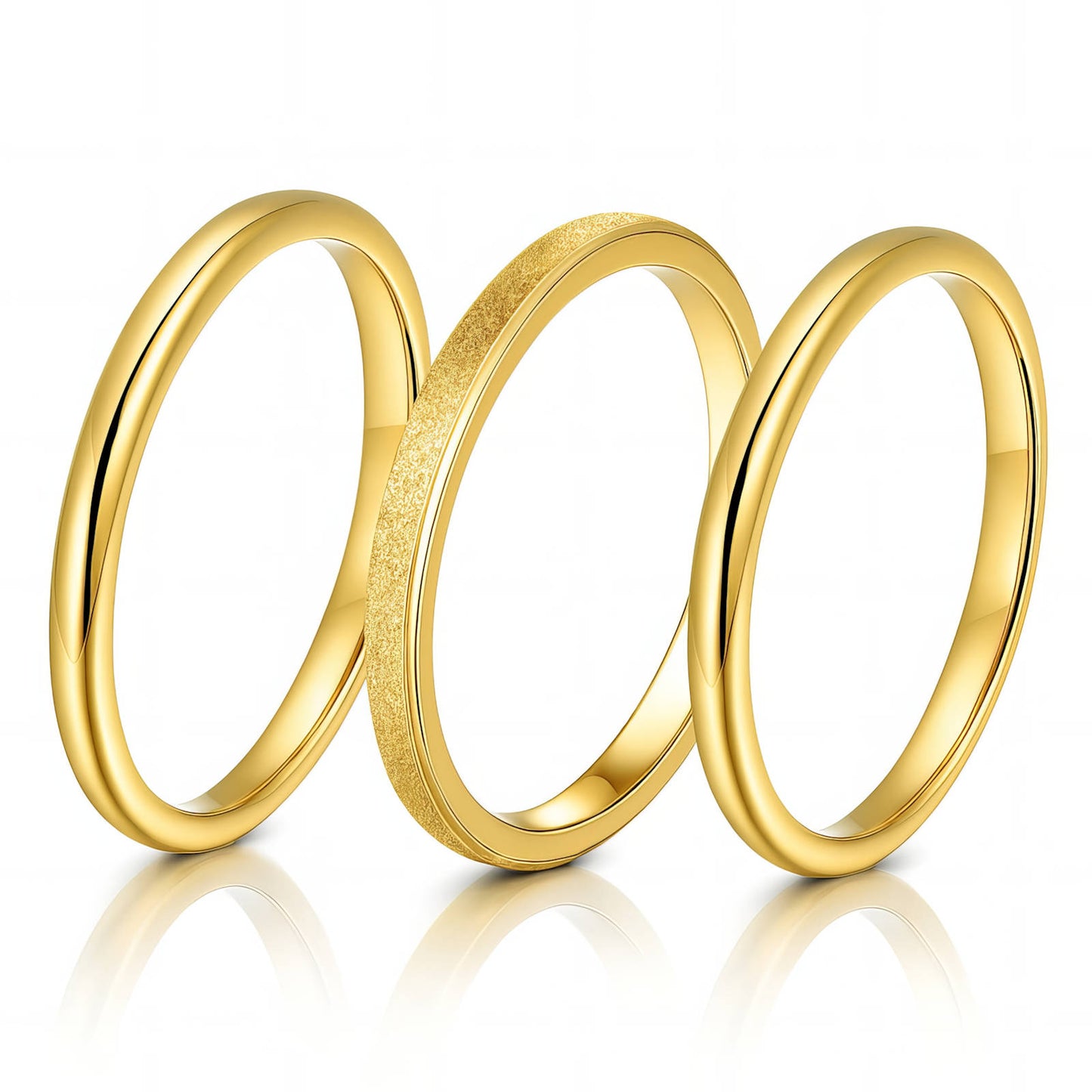 Ring, 18K Gold Plated Steel