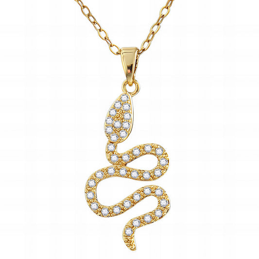 Snake Necklace, 18K Gold Plated Steel