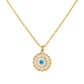 Evil Eye Necklace, 18K Gold Plated Steel