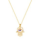evil eye Necklace, 18K Gold Plated Steel