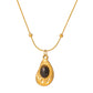Necklace, 18K Gold Plated Steel