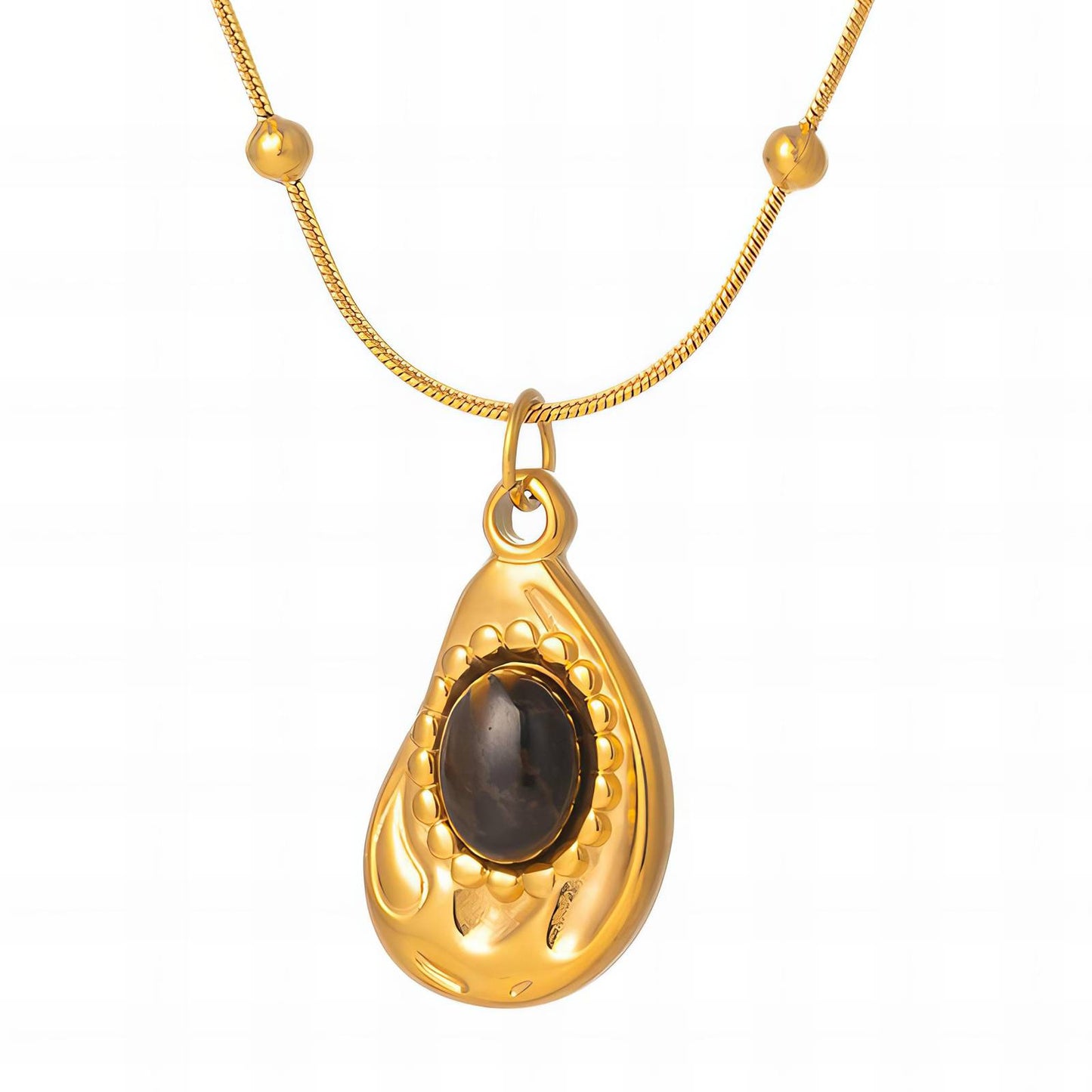 Necklace, 18K Gold Plated Steel