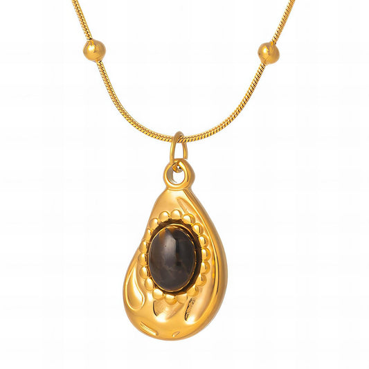 Necklace, 18K Gold Plated Steel