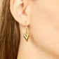 Hearts Earrings, 18K Gold Plated Steel