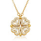 Flower Necklace, 18K Gold Plated Steel