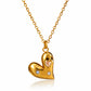 Heart Necklace, 18K Gold Plated Steel