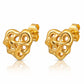 Hearts Earrings, 18K Gold Plated Steel