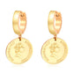 Earrings, 18K Gold Plated Steel