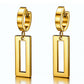 Earrings, 18K Gold Plated Steel