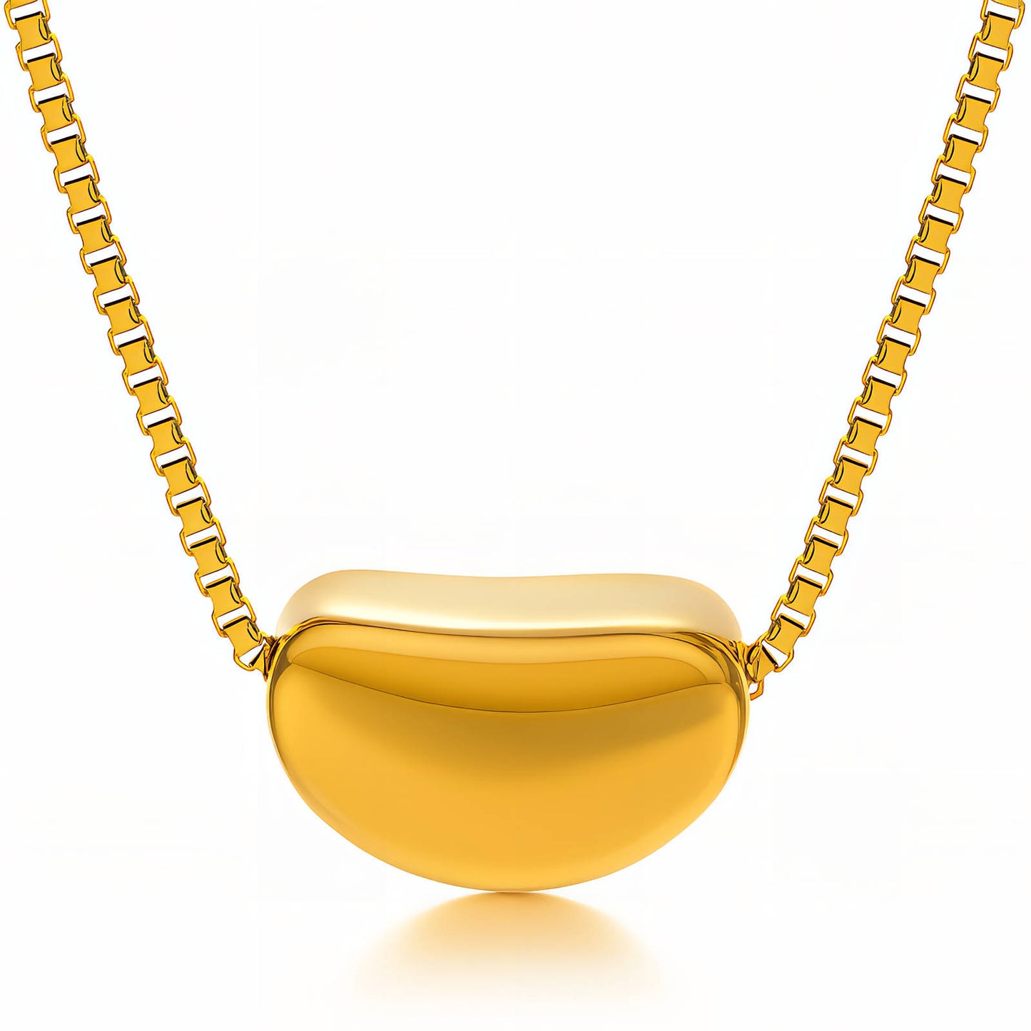 Necklace, 18K Gold Plated Steel