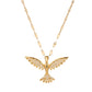 Bird Necklace, 18K Gold Plated Steel