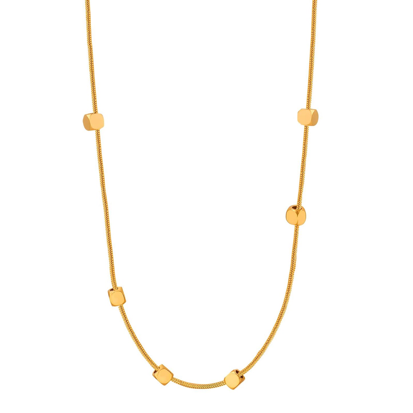 Necklace, 18K Gold Plated Steel