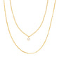 Necklace, 18K Gold Plated Steel