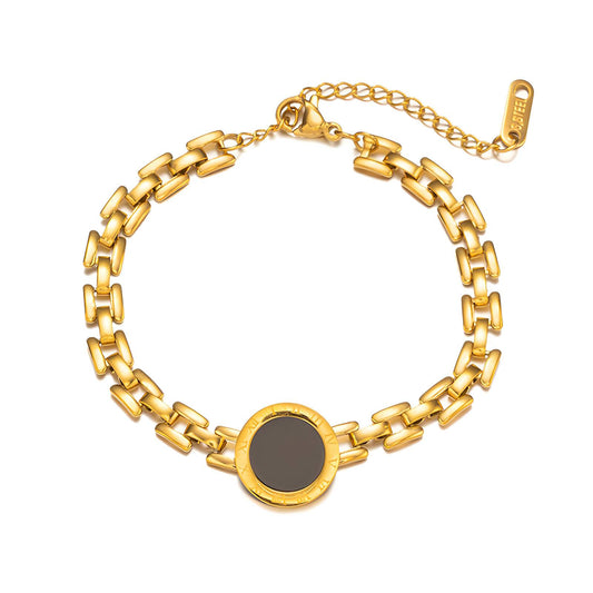 Bracelet, 18K Gold Plated Steel