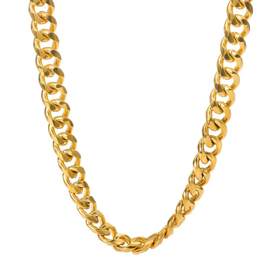 Necklace, 18K Gold Plated Steel
