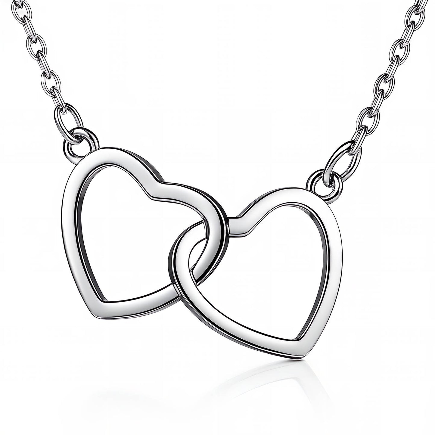 Hearts Necklace, Stainless Steel