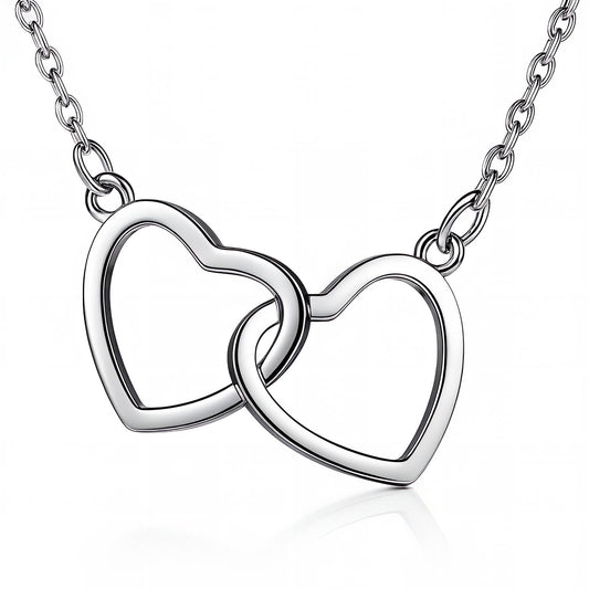 Hearts Necklace, Stainless Steel