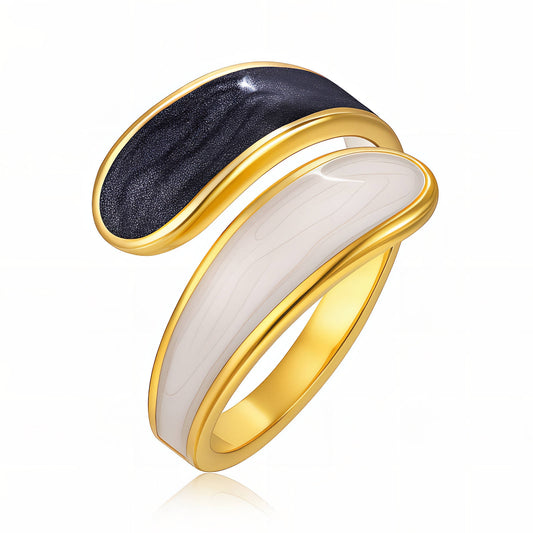 Ring, 18K Gold Plated Steel