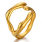 Ring, 18K Gold Plated Steel