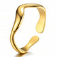 Ring, 18K Gold Plated Steel