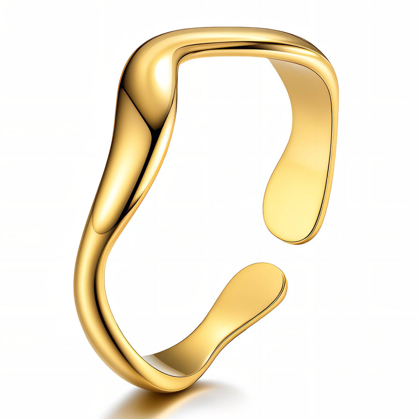 Ring, 18K Gold Plated Steel