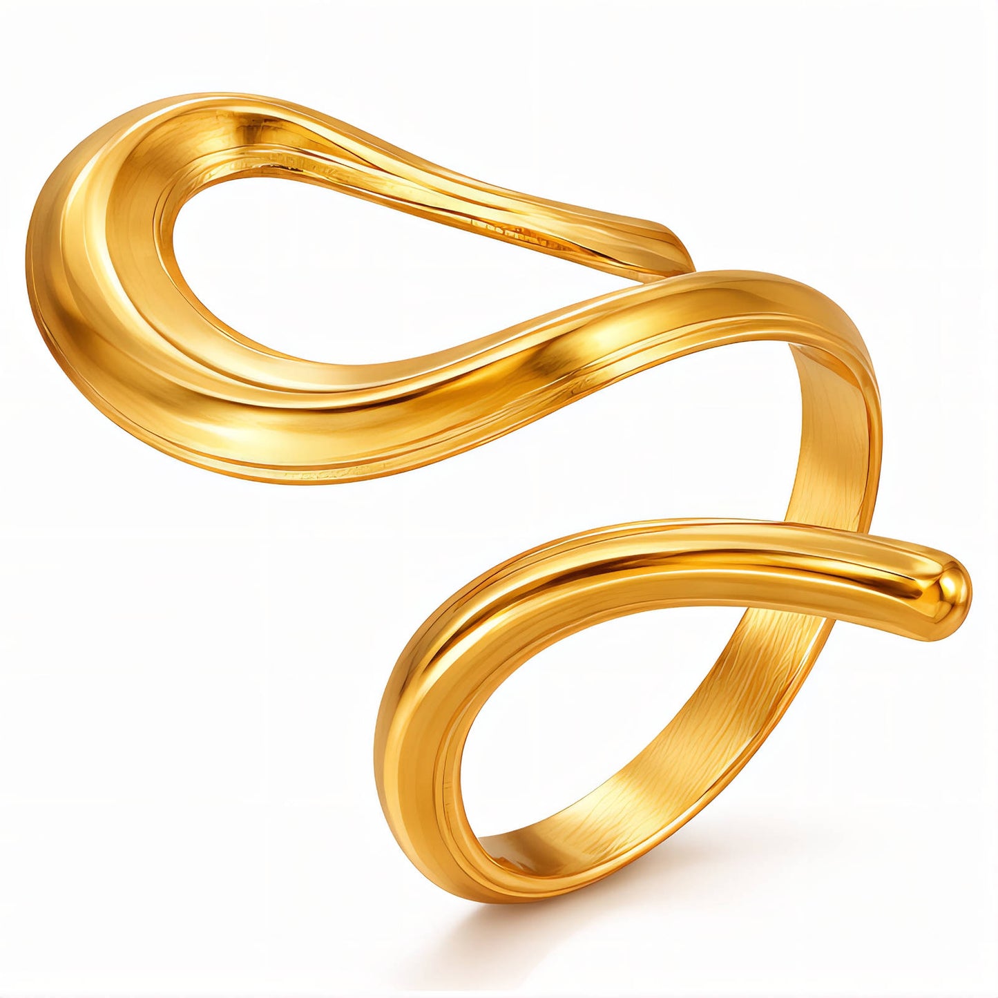 Ring, 18K Gold Plated Steel