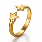 Stars Ring, 18K Gold Plated Steel