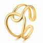Ring, 18K Gold Plated Steel