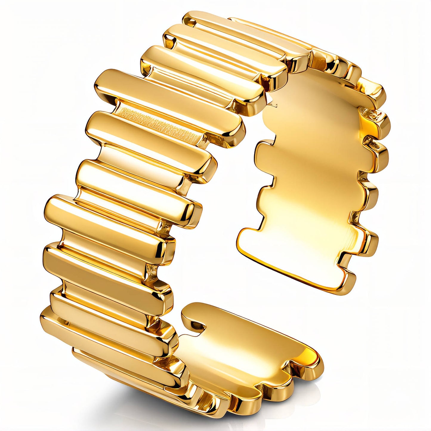 Ring, 18K Gold Plated Steel