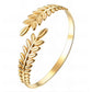 Leaves Bracelet, 18K Gold Plated Steel