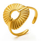 Flower Ring, 18K Gold Plated Steel