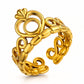 Heart Ring, 18K Gold Plated Steel