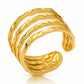 Ring, 18K Gold Plated Steel
