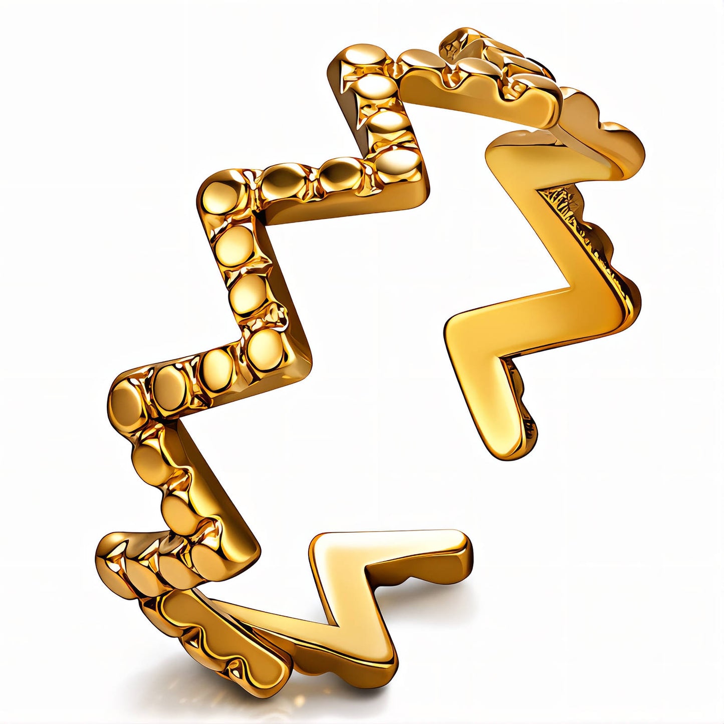 Ring, 18K Gold Plated Steel