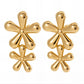 Flowers Earrings, 18K Gold Plated Steel