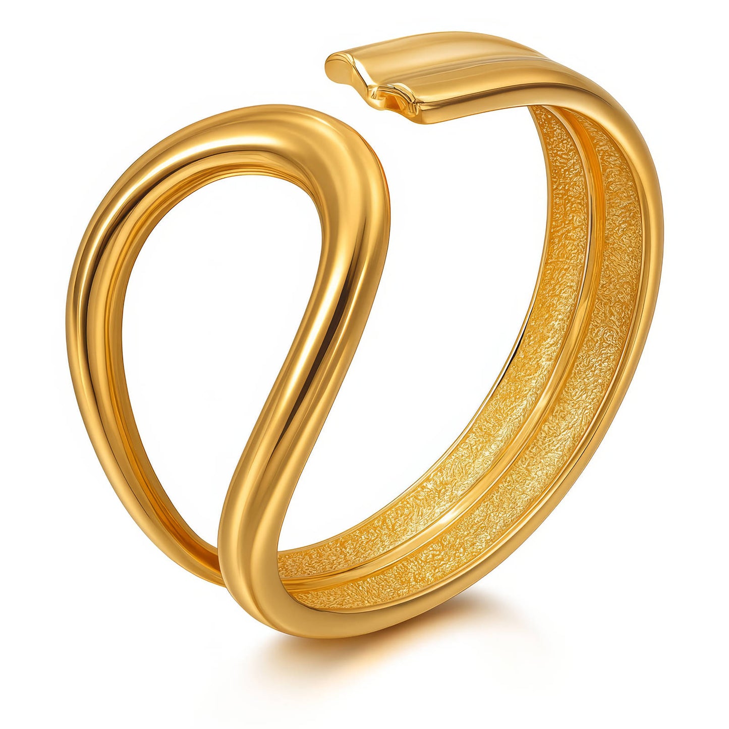 Ring, 18K Gold Plated Steel