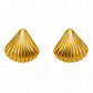 Seashells Earrings, 18K Gold Plated Steel