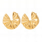 Earrings, 18K Gold Plated Steel