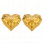 Hearts Earrings, 18K Gold Plated Steel