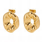 Flowers Earrings, 18K Gold Plated Steel