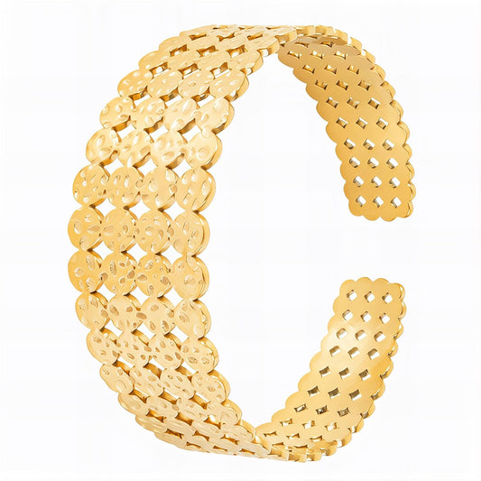 Bracelet, 18K Gold Plated Steel